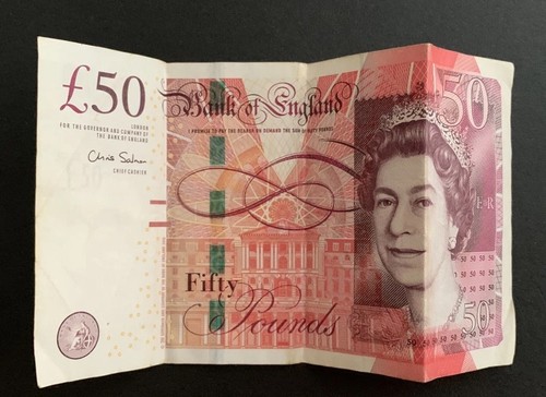 Old fifty pound note - note, 2010