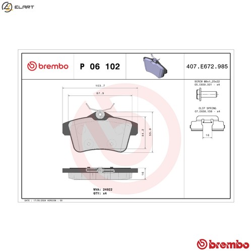 Brake pad set disc - disc, 06