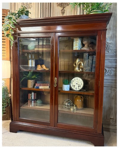 Victorian glazed mahogany - victorian,