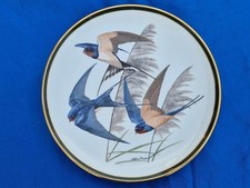 Franklin Porcelain Songbirds of the World LARGE plate BARN SWALLOW Audobon 27 cm