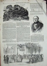 Original Old Antique Print