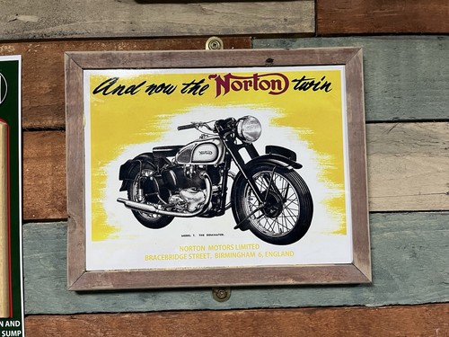 Norton twin repro - twin, framed