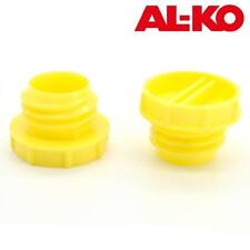2 x AL-KO Secure Wheel Dust Cap Lock Receiver Yellow Plug Genuine ALKO - 1552863
