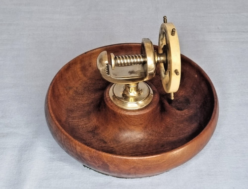 Vintage brass wood - brass, &