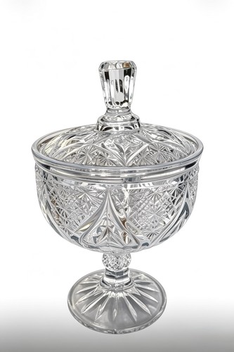 Large glass candy jar - with, lid