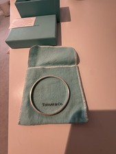 Tiffany & Co. Sterling Silver 'I Love You' Notes Medium Bangle Bracelet