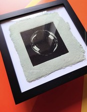 Framed bubble Original Linocut  Signed Print Limited Edition