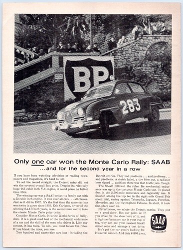 Saab monte carlo rally - saab,