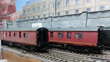 2 Replica Railways royal mail coaches weathered