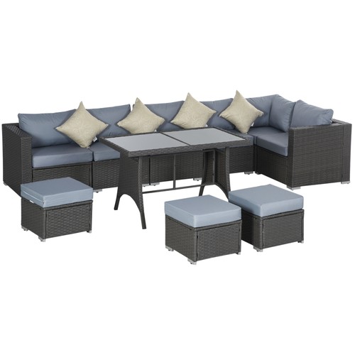 Outsunny pieces rattan sofa - outsunny,