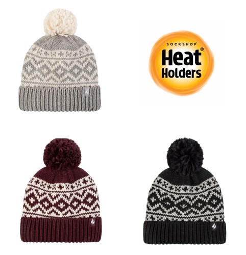 Womens bobble hat heat - heat, holders