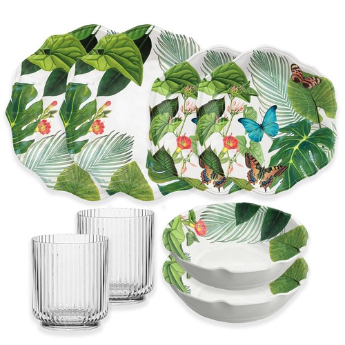 Amazon floral melamine - amazon, melamine/plastic