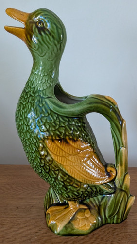 Vintage green brown ceramic - vintage, /