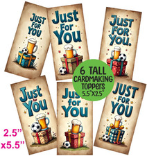 6 TALL Card Toppers Male Beer