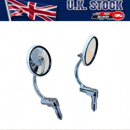 Pair bar end mirrors - pair, 7/8"
