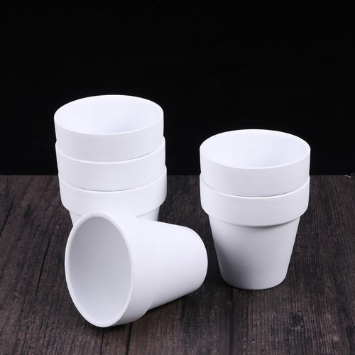 White small ceramic plant - small, pots