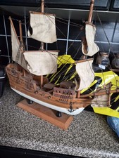 Model Boat Wooden Pirate Ship