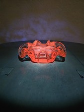 Vintage UV Sensitive Peach Coloured Pressed Glass Dish 