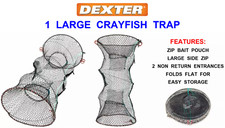 1 DEXTER LARGE CRAYFISH TRAP SHRIMP PRAWN CRAB BAIT CAGE DROP NET LOBSTER POT