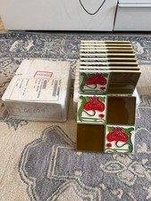 Carron Tubelined Floral Fireplace Tiles (LGC029)- For cast iron fireplace