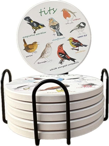 Bird ceramic coasters - bird, for