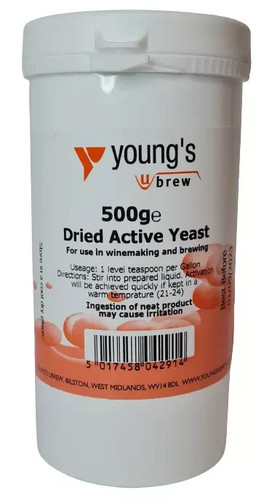 Youngs dried active yeast 500g - dried,