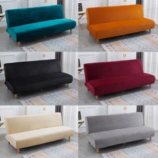 Velvet Armless Sofa Bed Cover