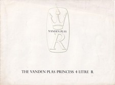 VANDEN PLAS PRINCESS 4-LITRE R, BROCHURE, PUBLICATION No.2226.