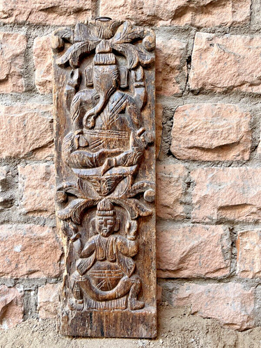 Old vintage hand carved wooden - hand,