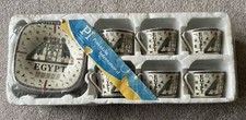 Extremely Rare Vintage Boxed 6 PI Porcelain International Egypt Cup & Saucer Set