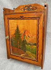 Antique german apothecary cabinet furniture early 1900's wood