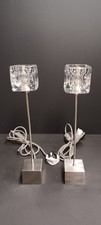 Table Lamps , Two Matching Silver And Glass Table Lamps,ideal for bedside tables
