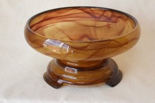 Art Deco Amber Cloud Glass