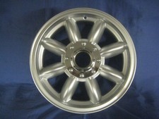 MGB MGC 5.5 X 15 KNOCK ON SPLINED HUB ALLOY WHEELS SILVER POLISHED RIM  SET OF 4