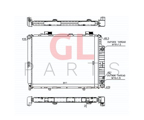 Engine cooling radiator for - engine,