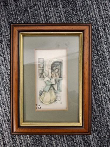 Vintage framed miniature print - vintage,