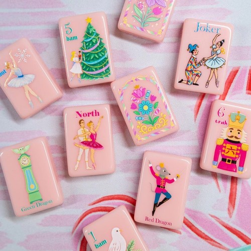 Engraved american mahjong - engraved,