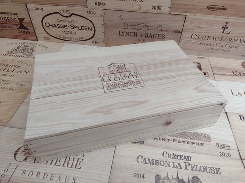 Wooden wine box - crate, with