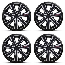 Wheel trims black silver - &,