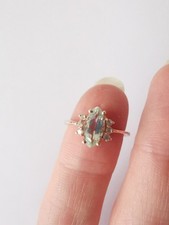 Sterling Silver Rose Gold Overlay Aquamarine Ring, Size N R6M