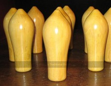 Set of 9 Boxwood skittle pins