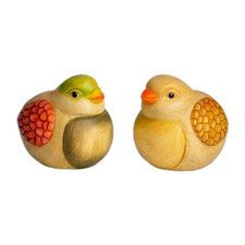 Arte de Mexico Handcrafted Wooden Bird Figurines Set of 2 Collectibles