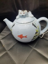 wade whimsical teapot cat &