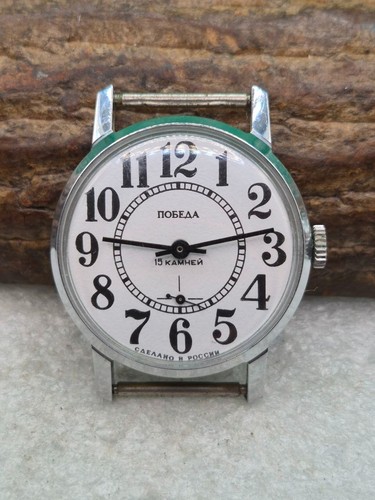 Vintage pobeda wristwatch - vintage,