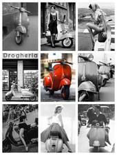 Moped scooter vespa poster - moped,