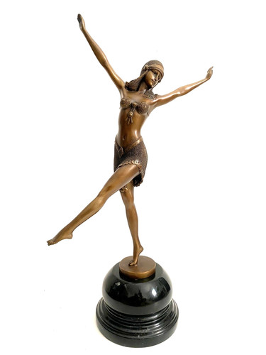 Palmyra art deco bronze dancer - art,