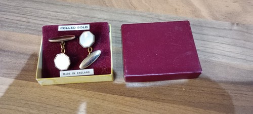 Vintage cufflinks mother of - cufflinks,
