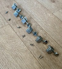 Schaller F Tuners style tuning pegs. 6 in line. Vintage west Germany
