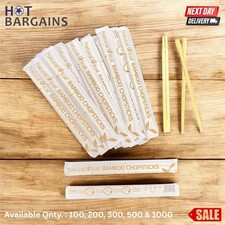 Reusable Chinese Bamboo Chopsticks 20cm  Individually Wrapped Premium Set
