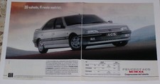 Advert Advertising 1989 Peugeot 405 Mi 16 X4